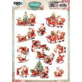 SB10958 3D Push Out - Berries Beauties -Nostalgic Noel - Nostalgic Sleigh