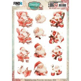 SB10957 3D Push Out - Berries Beauties -Nostalgic Noel - Nostalgic Santa