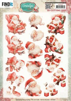 CD12223 3D Cutting Sheets - Berries Beauties -Nostalgic Noel - Nostalgic Santa