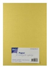 Joy Crafts Metallic cardstock met linnen structuur A5 - 20 vel - 250grs - Geel