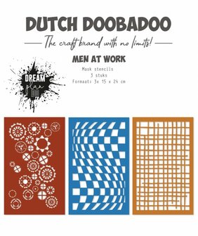 Mask Art Stencils - DDBD - Men at Work - 3pcs