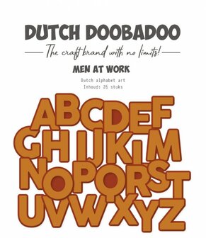 Stencil - DDBD - Men at Work - Dutch alphabet art - 26 pcs