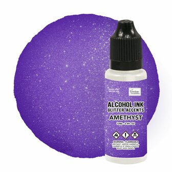 Couture Creations Alcohol Ink Glitter Accents Amethyst 12ml (CO727667)