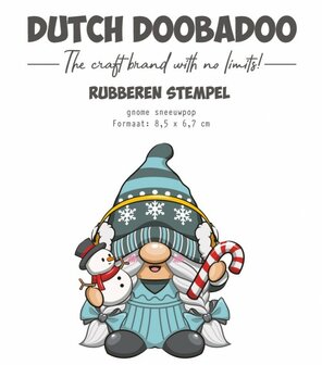 Rubber stamp - DDBD -Hallo Winter - Gnome sneeuwpop