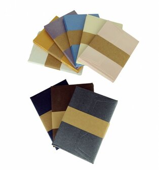 Parelmoer mini envelopjes 10x17cm div. kleuren per 10 stuks