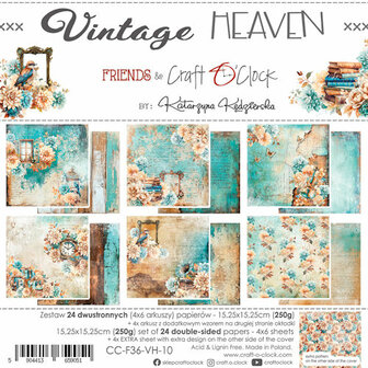 Craft O Clock Set of Papers 15x15 cm Vintage Heaven