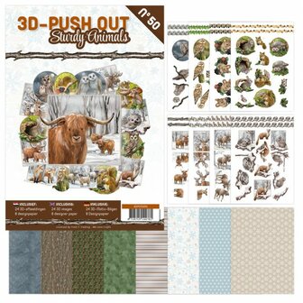 3D Push-Out Book 50 - Sturdy Animals