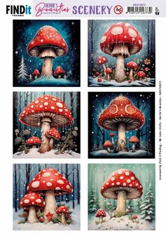 Scenery Push out - Berries Beauties - Mushroom - Square