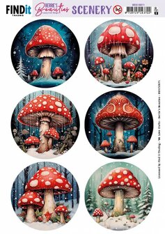 Scenery Push out - Berries Beauties - Mushroom - Round