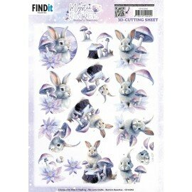 3D Cutting Sheets - Berries Beauties - Mystic Winter - Mystic Rabbits