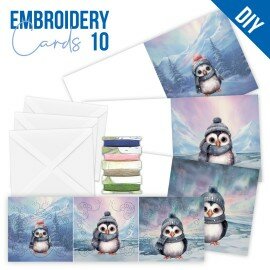 Stitch and Do Cards 10 - Berries Beauties - Cute Penguins