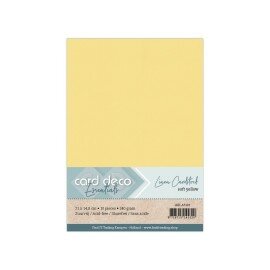 101 Linen Cardstock - A5  Zachtgeel  10 vel