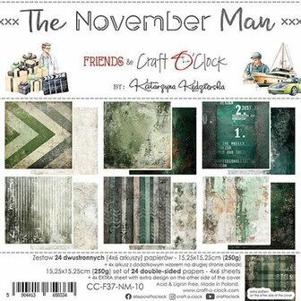 &nbsp; Craft O Clock Set of Papers 15x15 cm The November Man