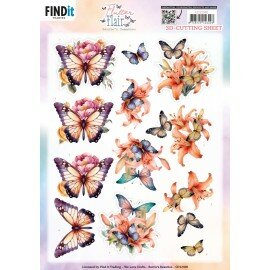 3D Cutting Sheet - Berries Beauties - Flutter Flair - Orange Flutters