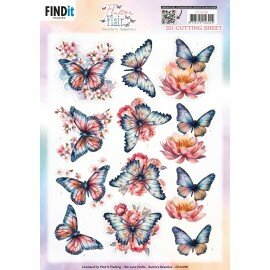 3D Cutting Sheet - Berries Beauties - Flutter Flair - Pink Flutters