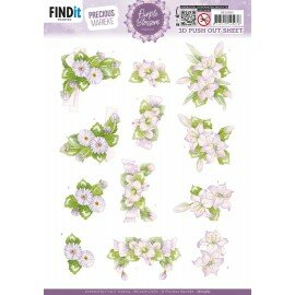 3D Push out Sheet - Precious Marieke - Purple Blossom - Amethyst