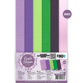 Linen Cardstock Pack - Precious Marieke - Purple Blossom - 4K