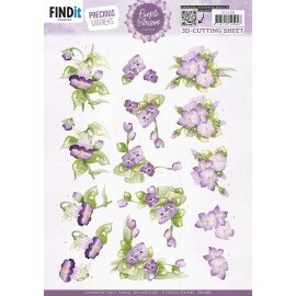 3D Cutting Sheet - Precious Marieke - Purple Blossom - Violet