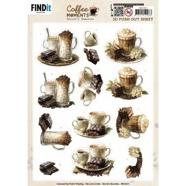 3D Push out Sheet - Berries Beauties - Coffee Moments - Cacao