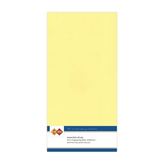 04 Card Deco Linnen 135x270mm 10 vel Geel 240grm