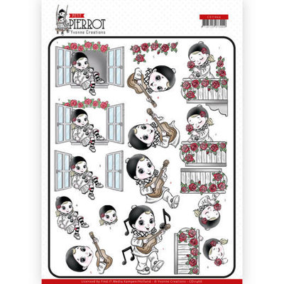 CD11466 3D cutting sheet - Yvonne Creations - Petit Pierrot - Serenade