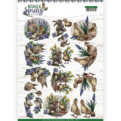 CD11472 3D cutting sheet - Amy Design - Botanical Spring - Best Friends