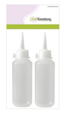 CraftEmotions - fles met tuitdop transparant 100ml 2 Stuks Tie-dye