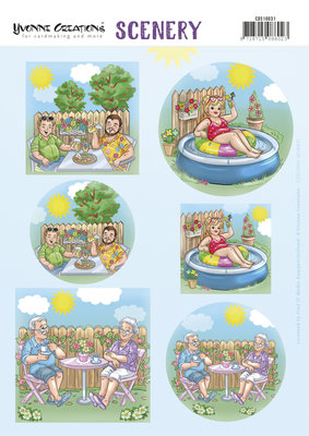 CDS10031 - HJ18401 Push Out Scenery - Yvonne Creations - Holidays in the garden