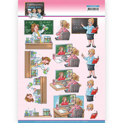 CD11666 3D Cutting Sheet - Yvonne Creations - Bubbly Girls Professions - Teacher