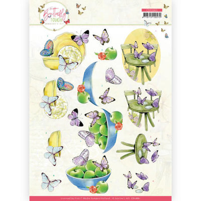 CD11661 3D Cutting Sheet - Jeanine's Art - Butterfly Touch - Purple Butterfly