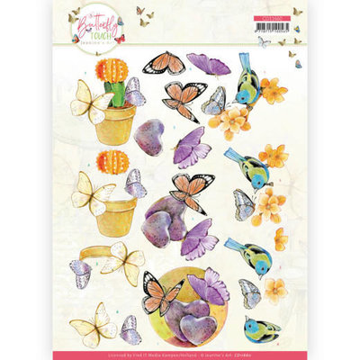 CD11660 3D Cutting Sheet - Jeanine's Art - Butterfly Touch - Orange Butterfly