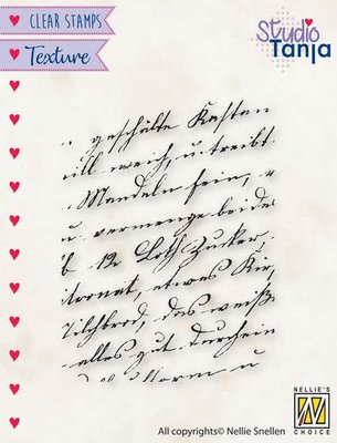 Nellies Choice Clearstamp - Texture - Geschreven tekst TXCS021 51x67mm (06-21)