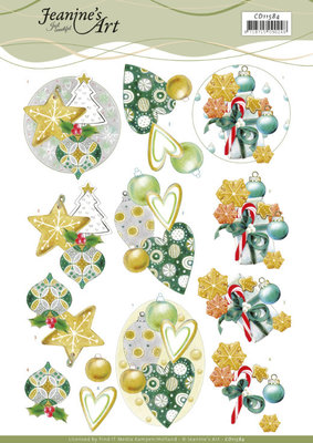 CD11584 3D Cutting Sheet - Jeanine's Art - Christmas Baubles