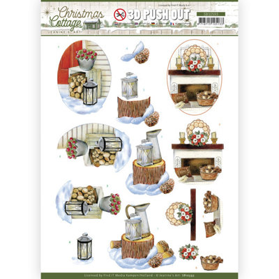 SB10593 3D Push Out - Jeanine's Art - Christmas Cottage - Wood Decorations