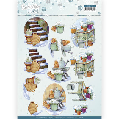 CD11739 3D Cutting Sheet - Jeanine's Art - Winter Charme - Stairs