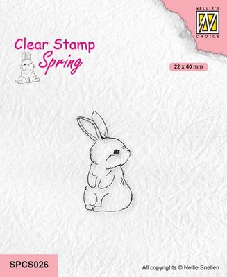 Nellies Choice Clearstempel - Cute konijn - 1 SPCS026 22x40mm (02-22)