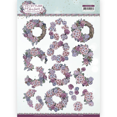 CD11783 3D Cutting Sheet - Yvonne Creations - Stylisch Flowers - Romantic Roses