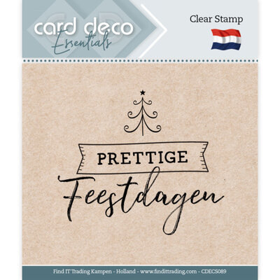 CDECS089 Card Deco Essentials - Clear Stamps - Prettige feestdagen