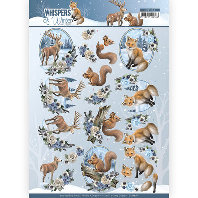 CD11861 3D Cutting Sheet - Amy Design - Whispers of Winter - Forest Animals