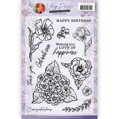 YCCS10068 Clear Stamps - Yvonne Creations - Very Purple