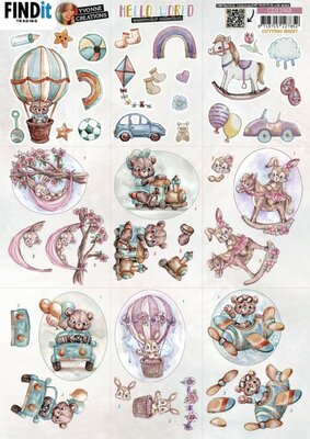 CD11968 3D Cutting Sheets - Yvonne Creations - Hello World - Mini