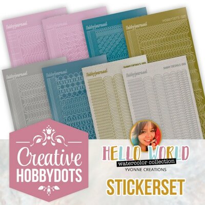 CHSTS035 Creative Hobbydots stickerset 35 - Yvonne Creations - Hello World