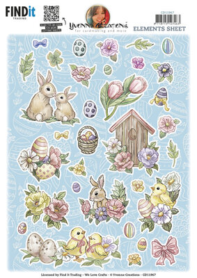 CD11967 3D Cutting Sheets - Yvonne Creations - Small Elements Easter