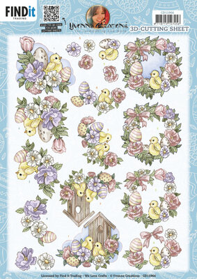 CD11966 3D Cutting Sheets - Yvonne Creations - Easter Chick