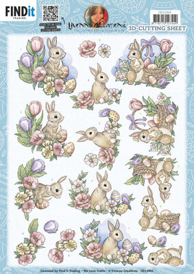 CD11965 3D Cutting Sheets - Yvonne Creations - Easter Bunny