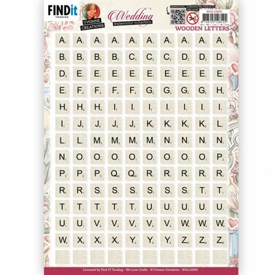 WDL10005 Wooden Letters - Beige