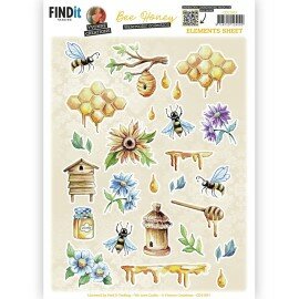 CD11937 Cutting Sheet - Yvonne Creations - Bee Honey - Small Elements B