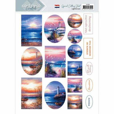 CD12045 Special Cutting Sheet - Card Deco Essentials - Lighthouse - NL