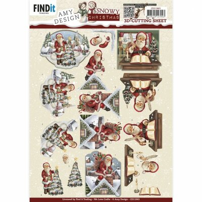 CD11963 3D Cutting Sheet - Amy Design - Snowy Christmas - Snowy Santa