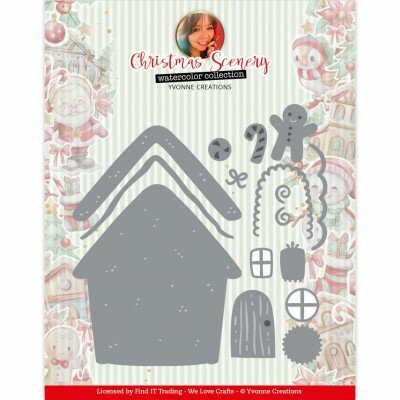 YCD10334 Dies - Yvonne Creations Christmas Scenery - Gingerbread House